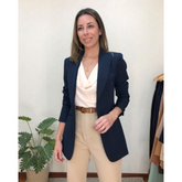 Blazer alongado Luiza - Marinho