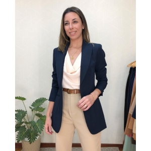 Blazer alongado Luiza - Marinho