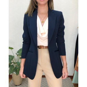 Blazer alongado Luiza - Marinho