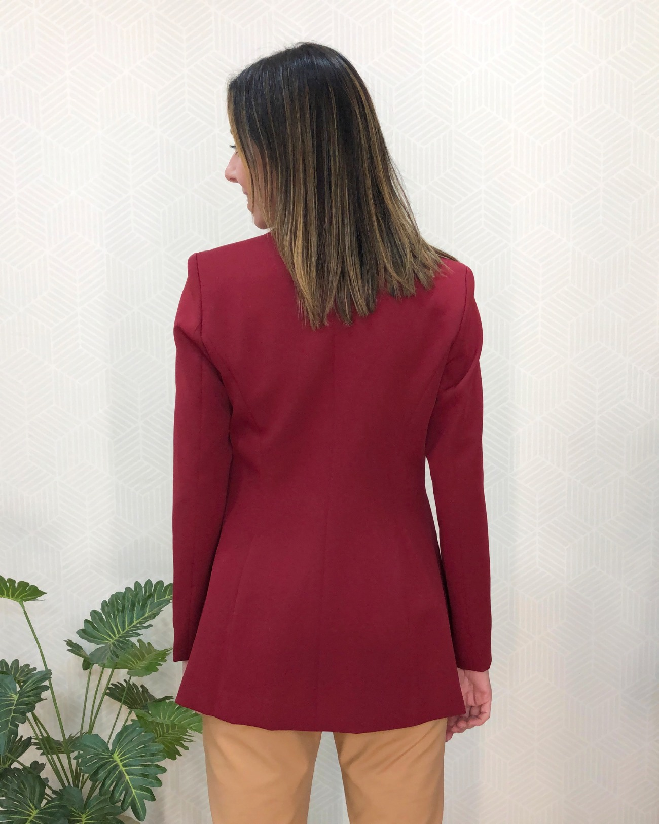 Blazer alongado Luiza - Marsala