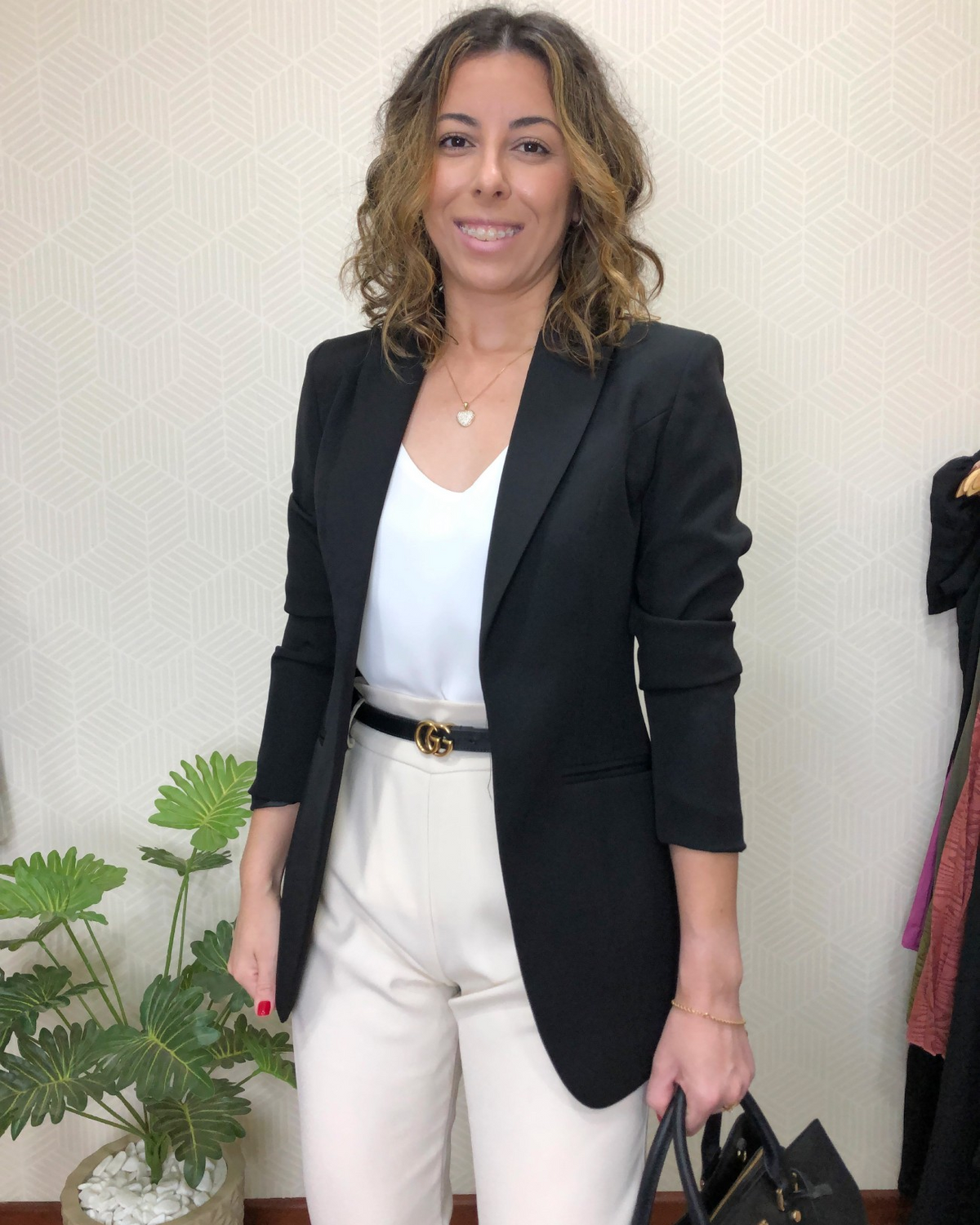 Blazer alongado Luiza - Preto