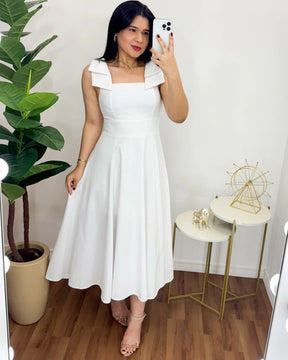 Vestido Mídi Antoniella Branco